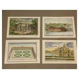 Versailles Antique Views Antique Print Set (4)