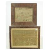 19th c. Needlework Samplers