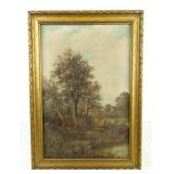 Painting: Landscape Signed Wayland