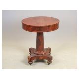 19th c. Empire Mahogany Drum Table