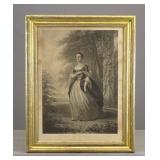19th c. Steel Engraving 'Martha Washington'