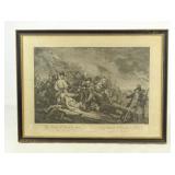 19th c. Print 'THE BATTLE OF BUNKER HILL' (Trumbul