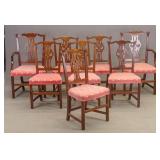 Set of (8) Chippendale Style Chairs