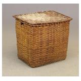 19th c. Lidded Storage Basket