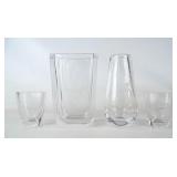 (4) Orrefors Vases