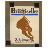 Vintage Swiss Ad Poster Shoes