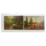 Painting Lot: (2) 19th c. Landscapes