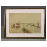 Original Fox Hunting Watercolor