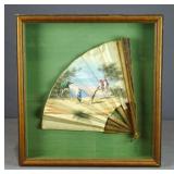 Antique Painted Bird Fan