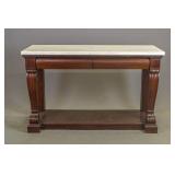 19th c. Mahogany Marble Top Server
