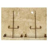 Pair of Blacksmith Made Hanging Candle Holders