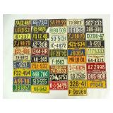 Collection of Vintage Bicycle License Plates