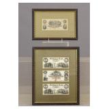 Framed Currency Lot
