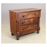 19th c. Empire Three Drawer Chest