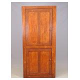 19th c. Pine Corner Cupboard