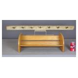 Hook Rack and Shelf Lot