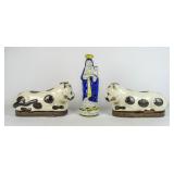 Early Ceramic Statue Lot