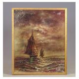 Painting: 19th c. Seascape