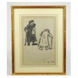 George Luks (1867-1933) Drawing