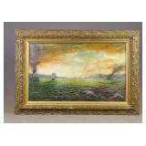Painting: 19th c. Seascape