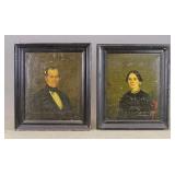 Pair 19th c. Portraits