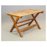 19th c. Sawbuck Table
