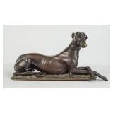 Bronze of a Whippet Dog