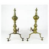 Pair of 19th c. Steeple Top Andirons