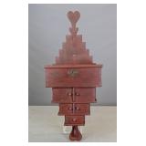 19th c. Folk Art Hanging Cabinet