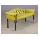 Leather Tufted Loveseat