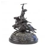 19th c. Bronze of Cossacks on Horseback