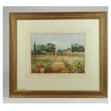 English Garden W/C Painting