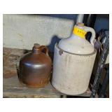 2 SMALL STONEWARE JUGS