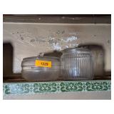 2 GLASS CANDY JARS