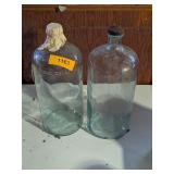 2 - ONE GALLON UNIQUE BLUE BOTTLES