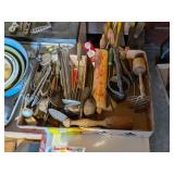 2 BOXES OF VINTAGE COOKING UTENSILS