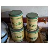 4 PIECE ANTIQUE CANNISTER SET