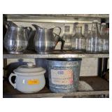 BEDPAN AND GALVANIZED BUCKET