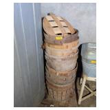 STACK OF APPLE BASKETS