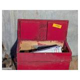 WOODEN TRACTOR TOOLBOX - ANTIQUE