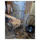 VINTAGE METAL SHOPPING CART