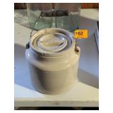 ONE GALLON STONEWARE PRESERVE JAR WITH LID/HANDLE