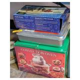 CONVECTION OVEN IN BOX, CAKE PAN & SAUCE PAN