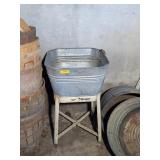 SQUARE WASHTUB & STAND