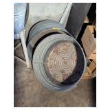 2 GALVANIZED ROUND WASHTUBS