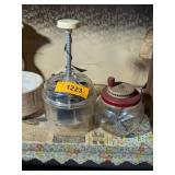 VINTAGE FOOD CHOPPER AND SMALL MIXER JAR