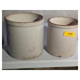 2 - STONEWARE CROCKS