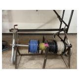 2 WIRE RACKS WITH WIRE SPOOLS
