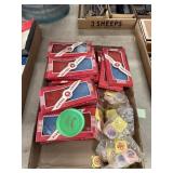 VINTAGE PLASTIC COASTERS & BOTTLE CAPS