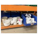 ASSORTED LARGE PVC FITTINGS